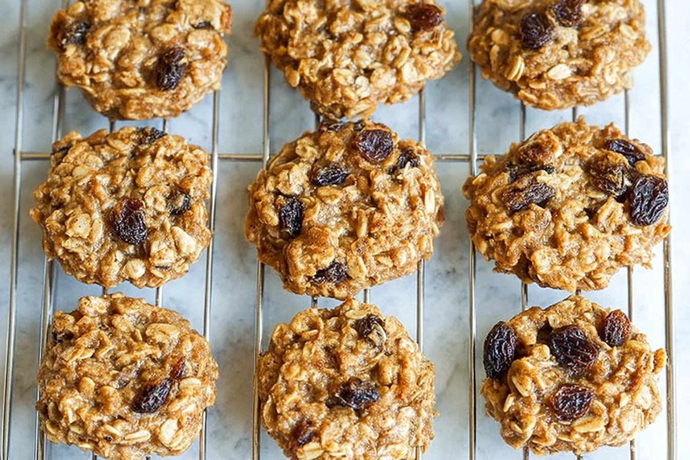 cottage cheese oatmeal raisin cookies in ramekin