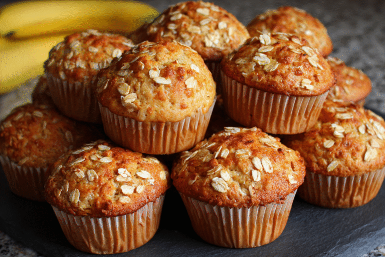Cottage cheese banana muffins cooling on rack